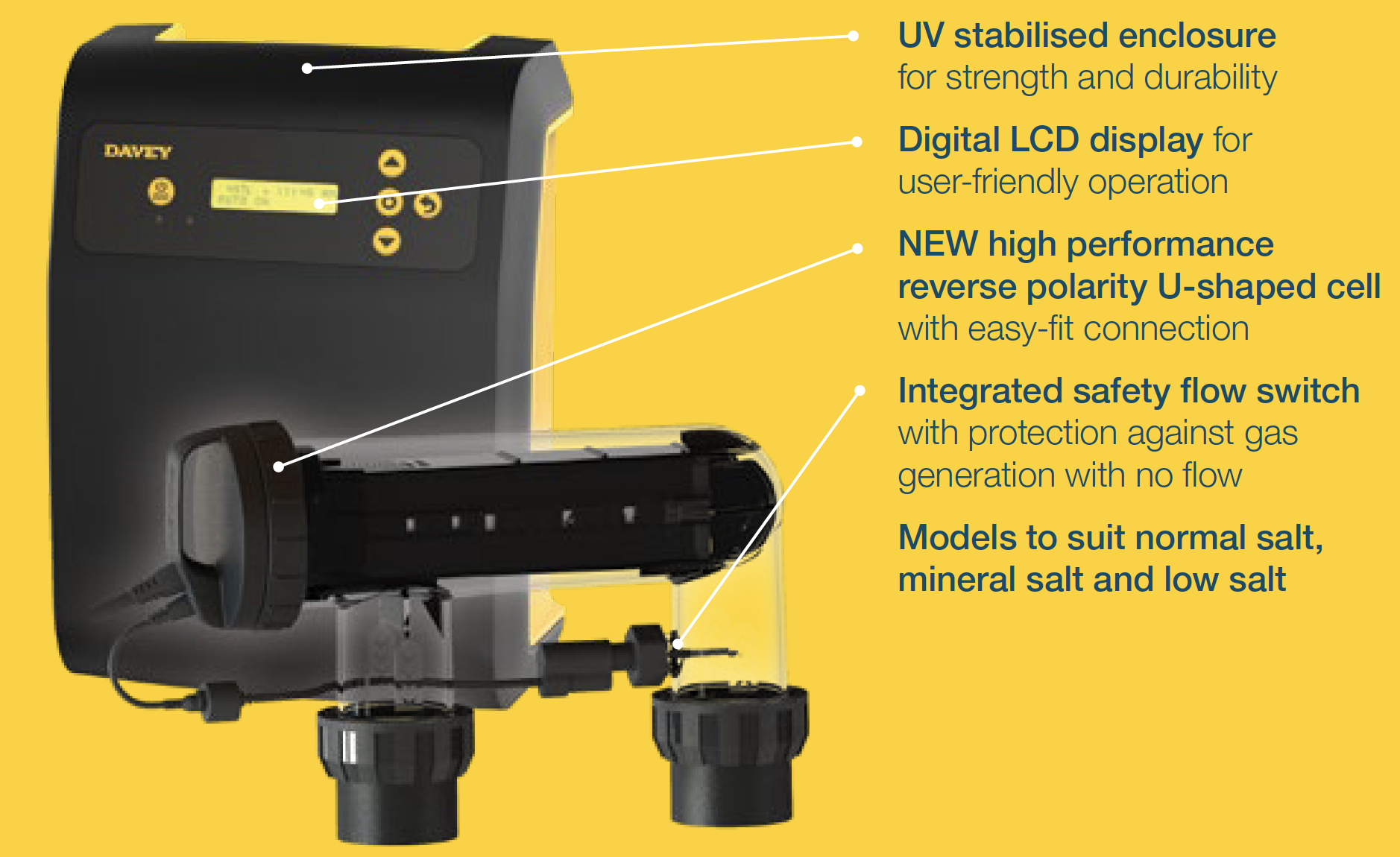 Davey ChloroMatic Nipper DNP25C Mineral / Salt Pool Chlorinator